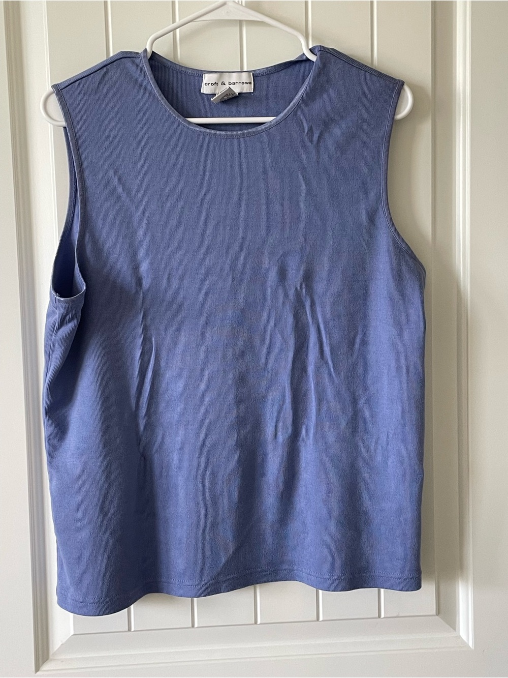 croft & barrow Lavender-Blue Cotton Sleeveless Tank